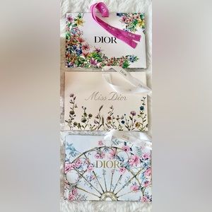 New Dior Limited Edition Paper Shopping Bags with Ribbons 3pack